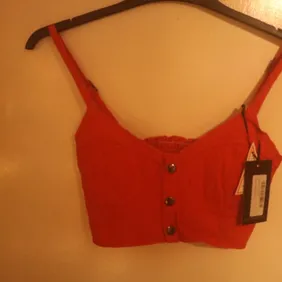 brand new women crop top size 10 orange    picture is just for display purpose u will receive new se