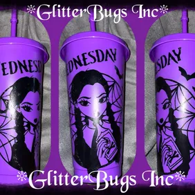 Limited Edition Wednesday Addams Purple Cold Cup + Spooky Surprise!