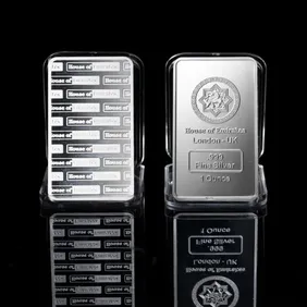 House of Emirates® .999 Fine silver bars are premium investment-grade bullion, known for their high 