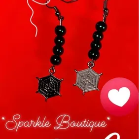 Spooktacular Spider Web Earrings - Black & White, Mix & Match Keychains, 3 for £5!