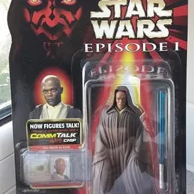 STAR WARS: Mace Windu, Episode 1, CommTalk, Unopened, 1999