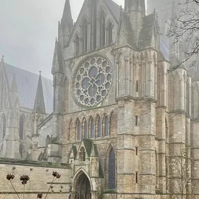 Lincoln Cathedral Winter Scene - Photographic Print Greetings Card