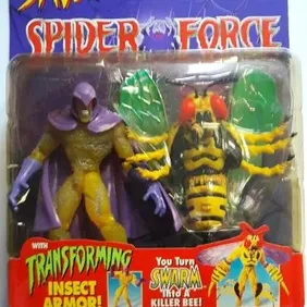 SPIDERMAN: SPIDER FORCE: SWARM transforms into KILLER BEE, Toy Biz, 1997