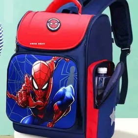 SpiderMan Waterpoof Large Capacity kids School backBag，Travel Camping,lightweight