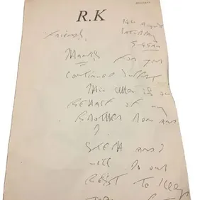 This is an original A4 sized letter hand written by the notorious Reggie Kray.