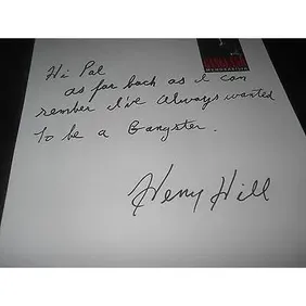 Own a Piece of Mob History: Genuine Henry Hill Signed Quote