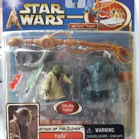 STAR WARS: YODA Force Powers & Super Battle Droid, Attack of the Clones, 2002