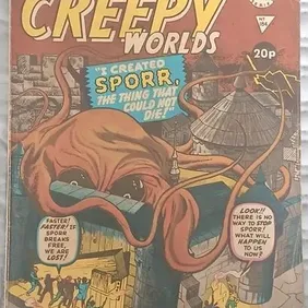 Creepy Worlds 184, Sporr, The Crazy Car, The Human Germ, Alan Class, UK