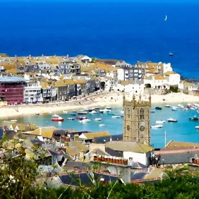 St. Ives Bay Cornwall - Photographic Print Greetings Card