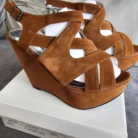 Koi Tan Seude Wedge Heels 