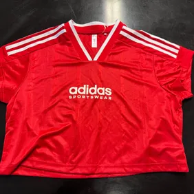 Adidas Sportswear Red Women's Crop Top Size XL 