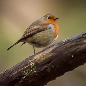 Robin on Look Out - Photographic Print Greetings Card