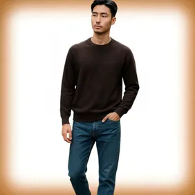 Superdry Orange Label Men's Brown Knit Jumper (M)