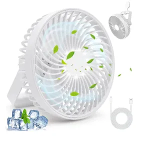 100x COZII USB Desk Fan Powerful, Mini Table fan Skillet with Strong airflow - 4 speed rechargeable 