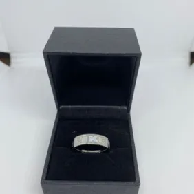 New Nike Air silver band ring