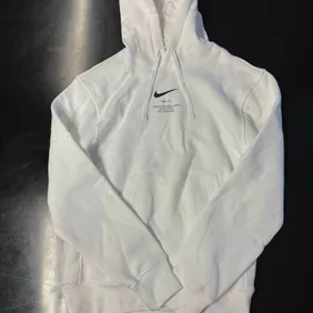 Nike White Swoosh Hoodie XS