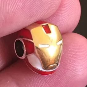 Stunning 925 Silver Iron Man Charm comes in a cute velvet pouch for Pandora bracelet