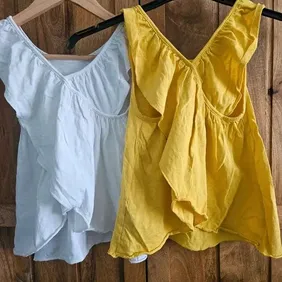 2 girls vest tops