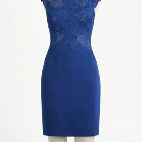 Elegant Royal Blue Lace Bandeau Dress - Pink Boutique, Like NewExude sophistication in this stunning