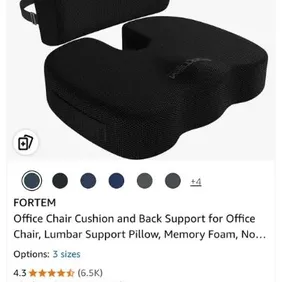 Half retail price Fortem Lumbar Support Pad - Ergonomic Back Cushion for Comfort & Relief