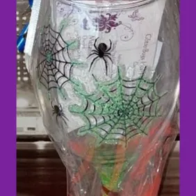 Sip into Spookiness with the Last Spider Web Wine Glass!