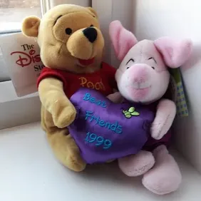 Pooh & Piglet Best Friends 1999, Plush/Beanie, Tagged, Disney