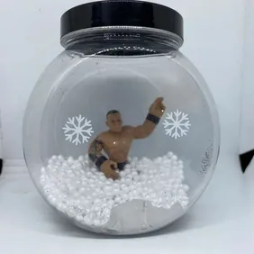 Randy Orton snow globe wwe wwf figure toy Christmas present