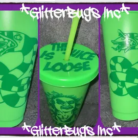 BeetleJuice Inspired Green Cold Cup - Free UK Delivery + Mystery Gift!