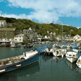 Polperro Harbour Cornwall - Photographic Print Greetings card