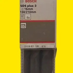 Bosch Pro SDS Plus 3 Hammer Drill Bit Set 8pc - 16.0x150x210mm NewUnleash peak performance in drilli
