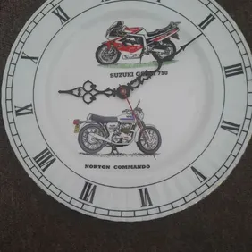 Novelty Motorbike Design Wall Clock