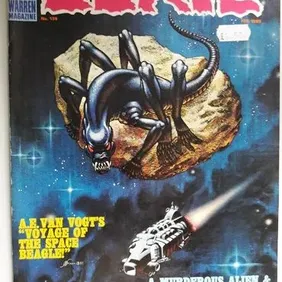 EERIE 139, February 1983, Kelly Freas cover, Voyage of the Space Beagle, Warren