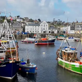 Mavagissey Harbour Cornwall - Photographic Print Greetings Card