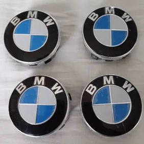 4 Centre Caps Alloy Wheels BMW 56mm Genuine Colour 