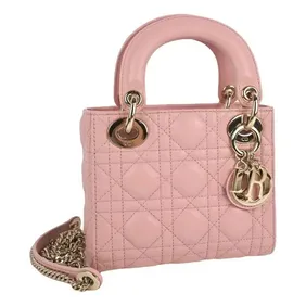 Lady Dior Melocoton Pink Cannage Lambskin Mini Bag