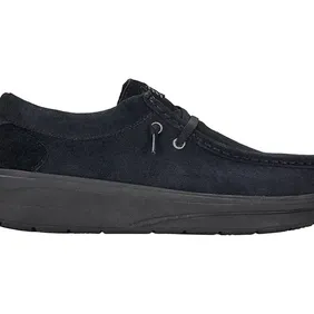 Men's HEY DUDE Wally Comf Suede Shoes - Black Size 10