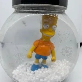 Bart Simpson snow globe figure toy Christmas present disney