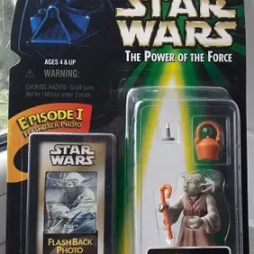 STAR WARS: Yoda w/ Boiling Pot, Candle & Gimer Stick, Sealed, Flashback, 1998