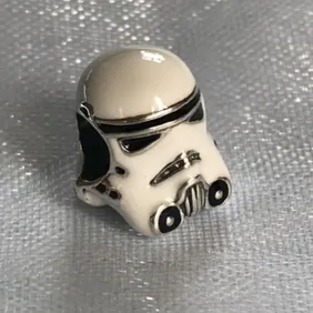 Genuine 925 Silver Stormtrooper Star Wars charm for Pandora bracelet comes in a cute velvet pouch