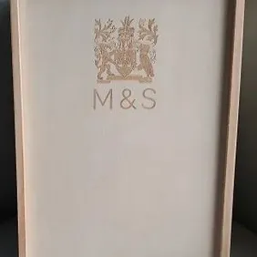 M&S Marks & Spencer Wooden (2 Wine Bottle) Box, empty