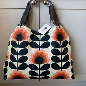 Orla Kiely Summer Flower Stem XL Shopper Tote Shoulder Beach Bag BNWT