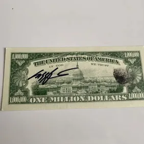 Cass Pennant's Autographed Dollar with Thumbprint - Exclusive Collectible! Own a piece of authentici