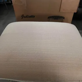 Brand new, white color as seen in the picture, unfortunately did not fit in my space , retail price