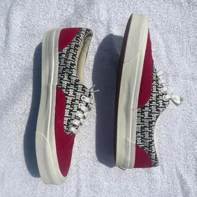 Step Boldly in Style: Striking Red & Grey Sneakers