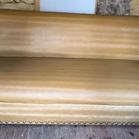 Three Seater Leather Chester Sofa in Excellent condition.