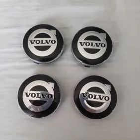 4 Centre Caps Alloy Wheels Volvo 64mm Genuine Colour 