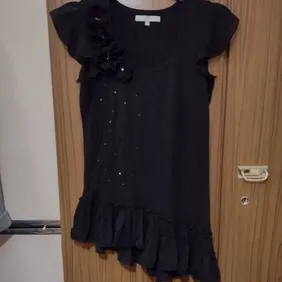 black sequin flower top size 10 red herring debenhams black top with sequins and flowers at the top 