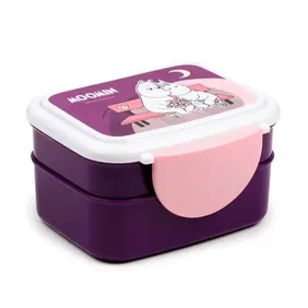 Moomin Bento Lunch Box with Clip Lock & Cutlery - Cute & Food Safe