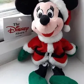 SANTA MINNIE MOUSE, Plush/Beanie, Tagged, DISNEY