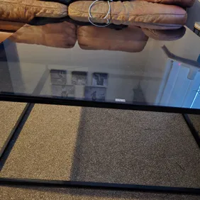 Tempered Glass Large Laura James Coffee Table. 